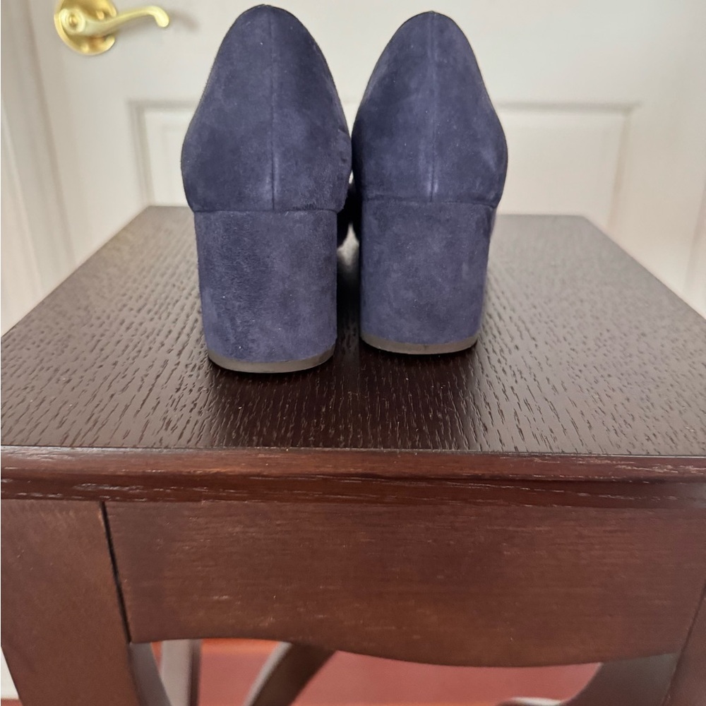 Cole Haan Navy Suede Pointed-Toe Heels - Picture 5 of 6